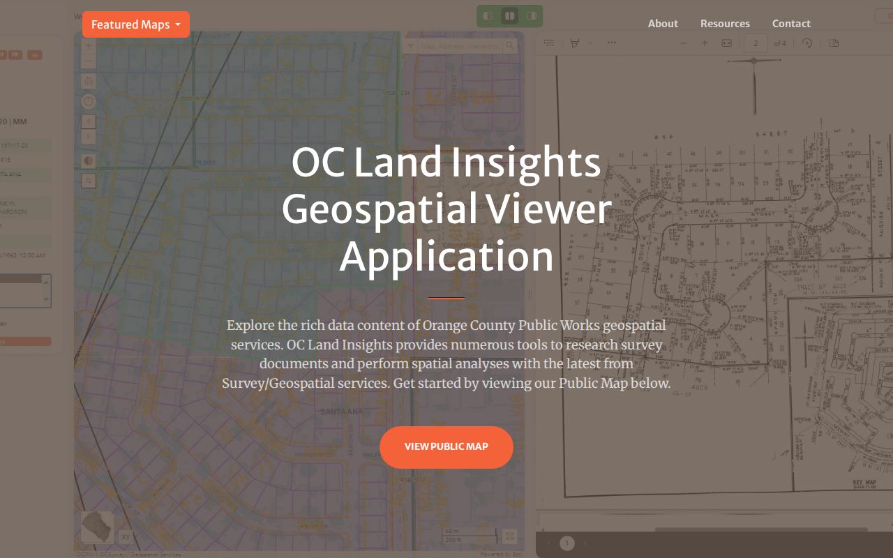 Garden Grove public records OC Land Insights GIS viewer